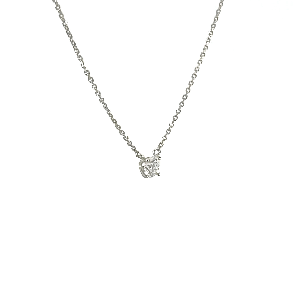 228.PT 一粒ダイヤモンドペンダント 【0.243ct】（中央宝石研究所鑑定書付）