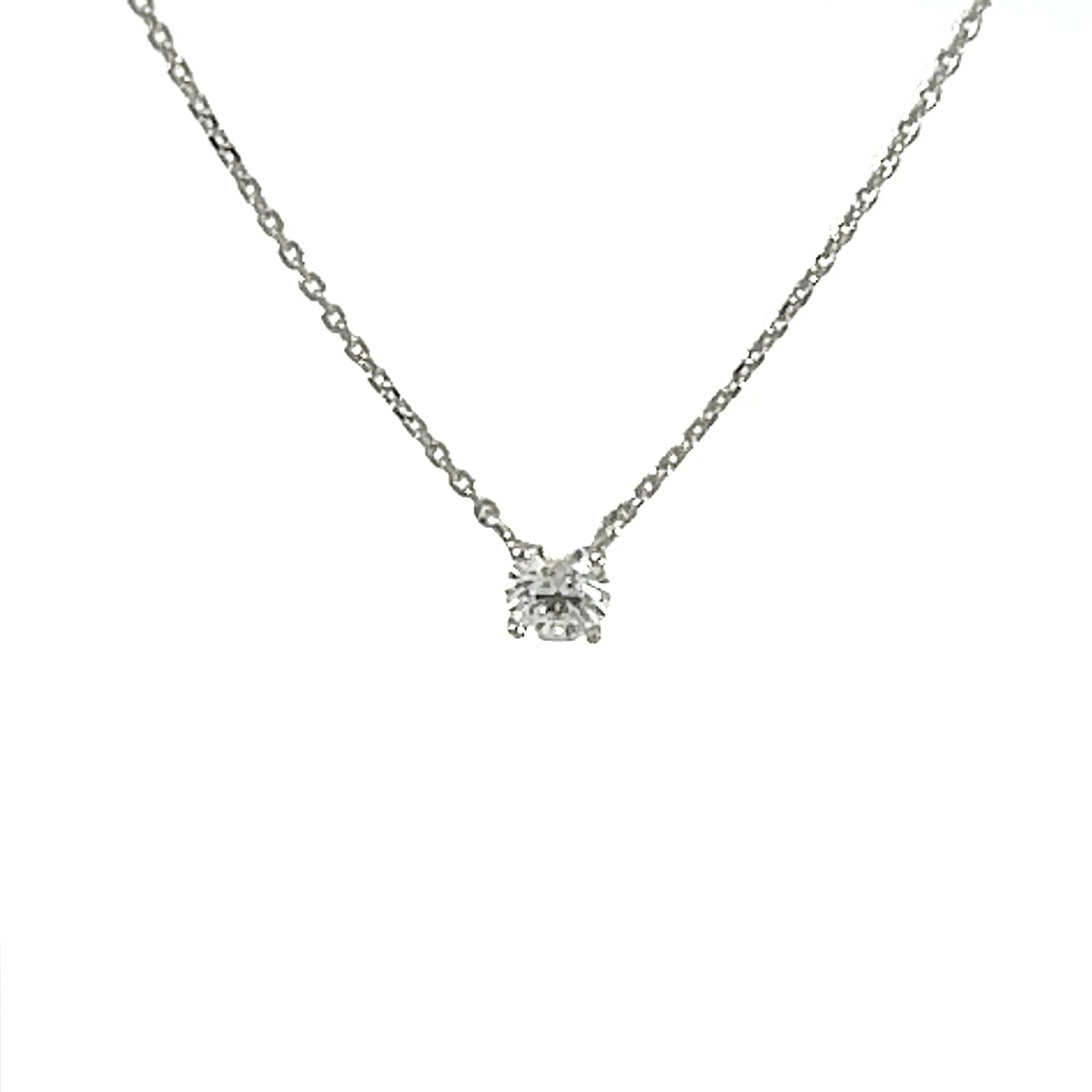 228.PT 一粒ダイヤモンドペンダント 【0.243ct】（中央宝石研究所鑑定書付）