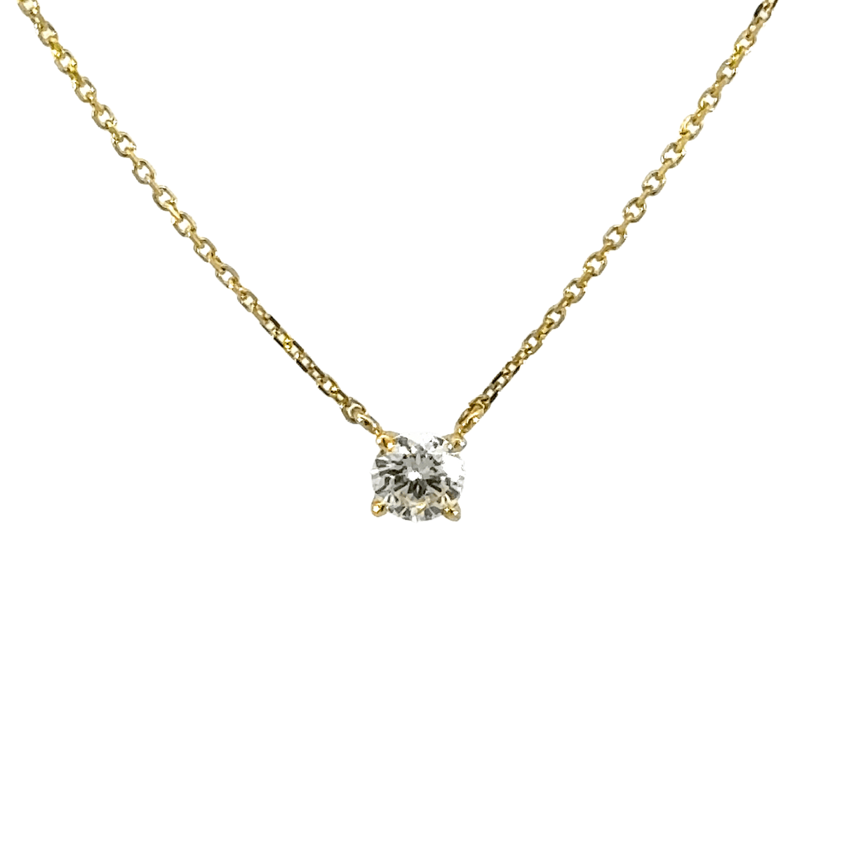 233.K18 一粒ダイヤモンドペンダント 【0.214ct】(中央宝石研究所鑑定書付)