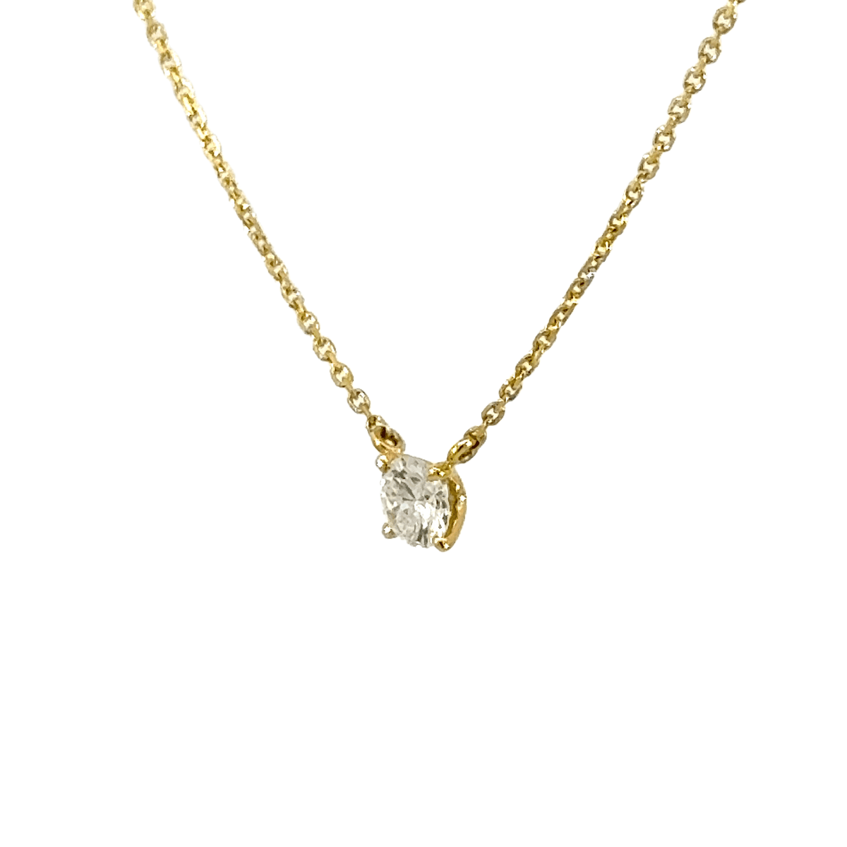 233.K18 一粒ダイヤモンドペンダント 【0.214ct】(中央宝石研究所鑑定書付)