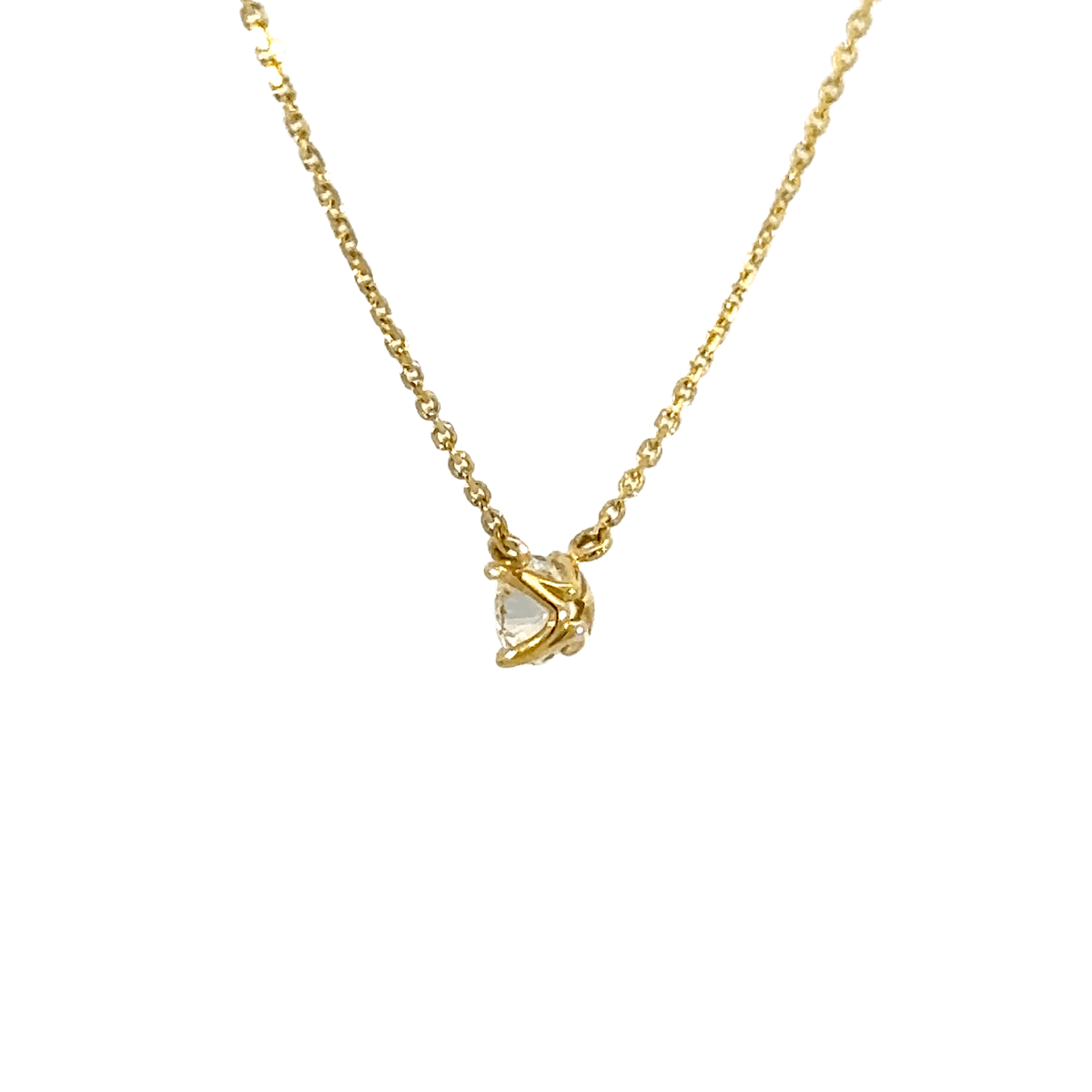 233.K18 一粒ダイヤモンドペンダント 【0.214ct】(中央宝石研究所鑑定書付)