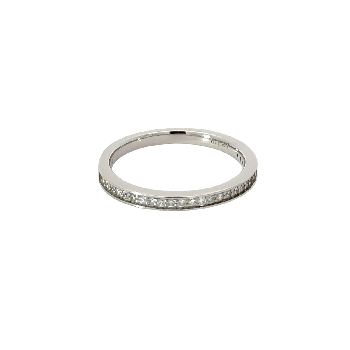 PT プラチナ ダイヤモンド ピンキーリング 0.121ct ハーフエタニティ 指輪 [337]