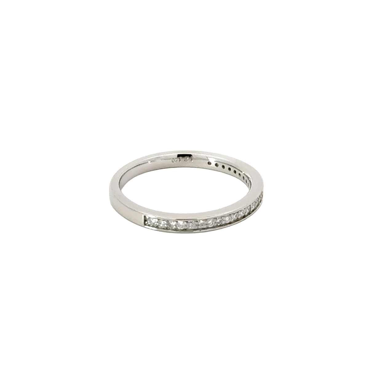 PT プラチナ ダイヤモンド ピンキーリング 0.121ct ハーフエタニティ 指輪 [337]