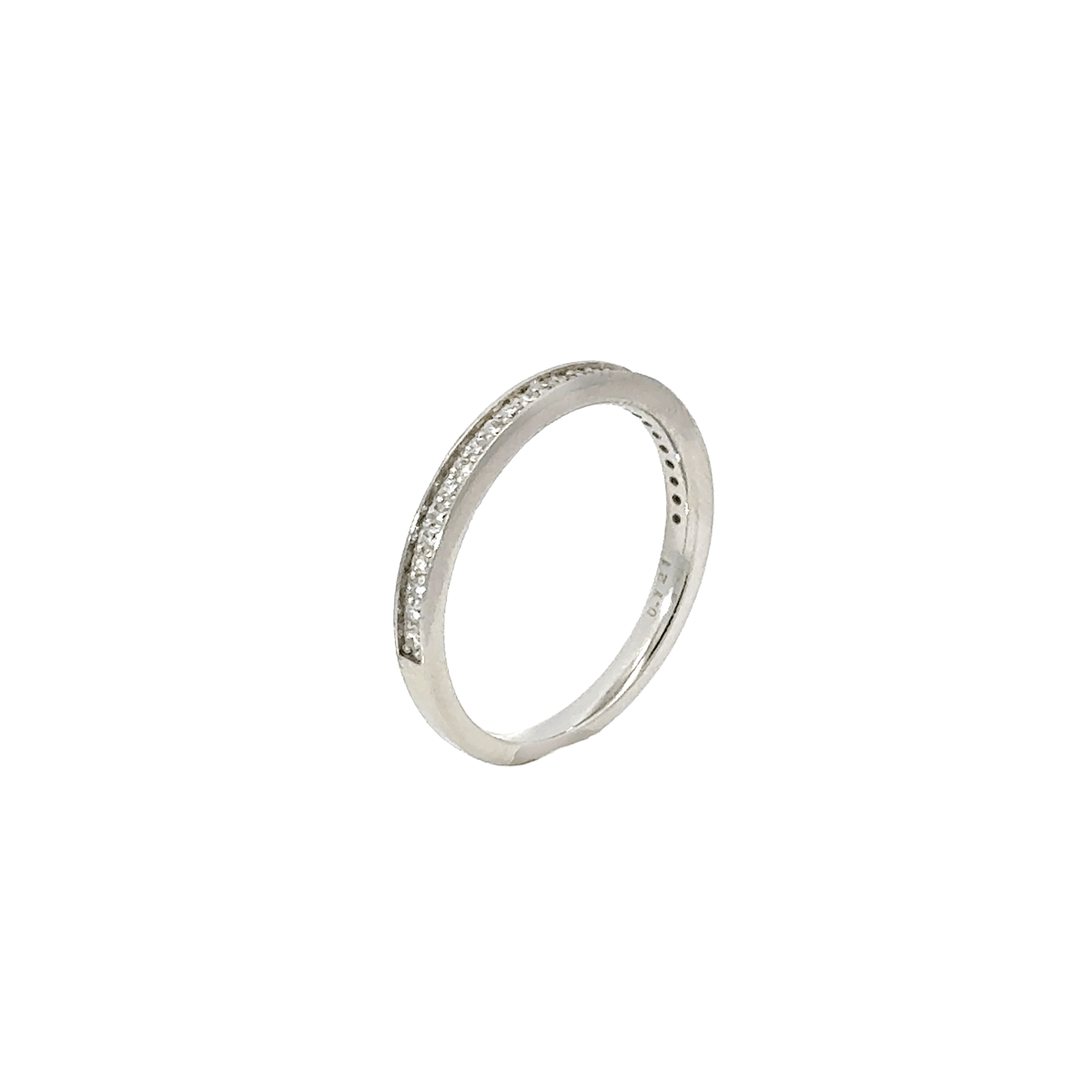 PT プラチナ ダイヤモンド ピンキーリング 0.121ct ハーフエタニティ 指輪 [337]