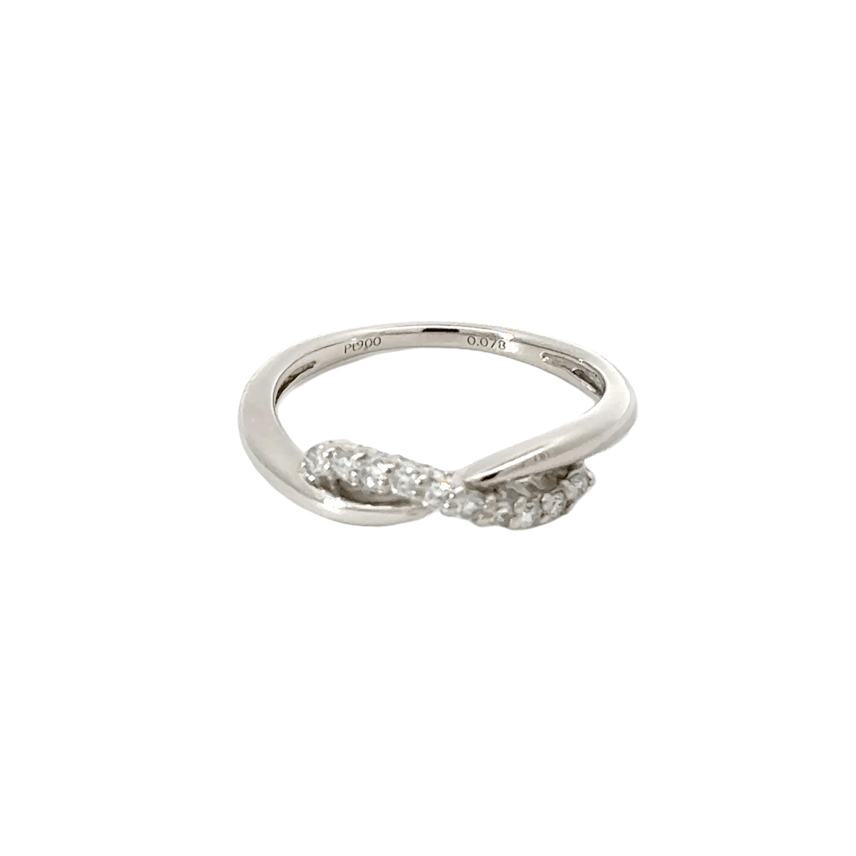 PT プラチナ ダイヤモンド ピンキーリング 0.078ct 指輪 [339]