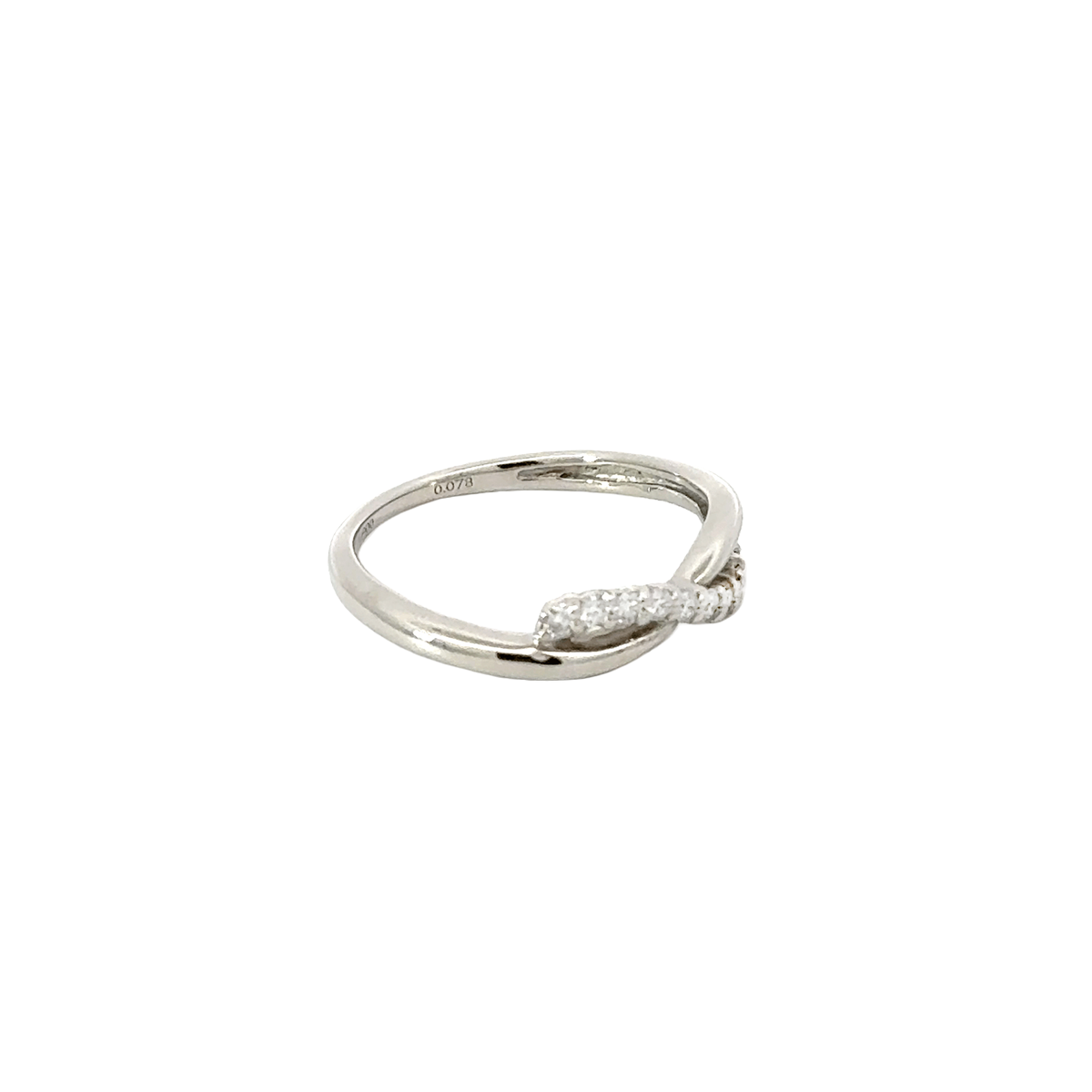 PT プラチナ ダイヤモンド ピンキーリング 0.078ct 指輪 [339]