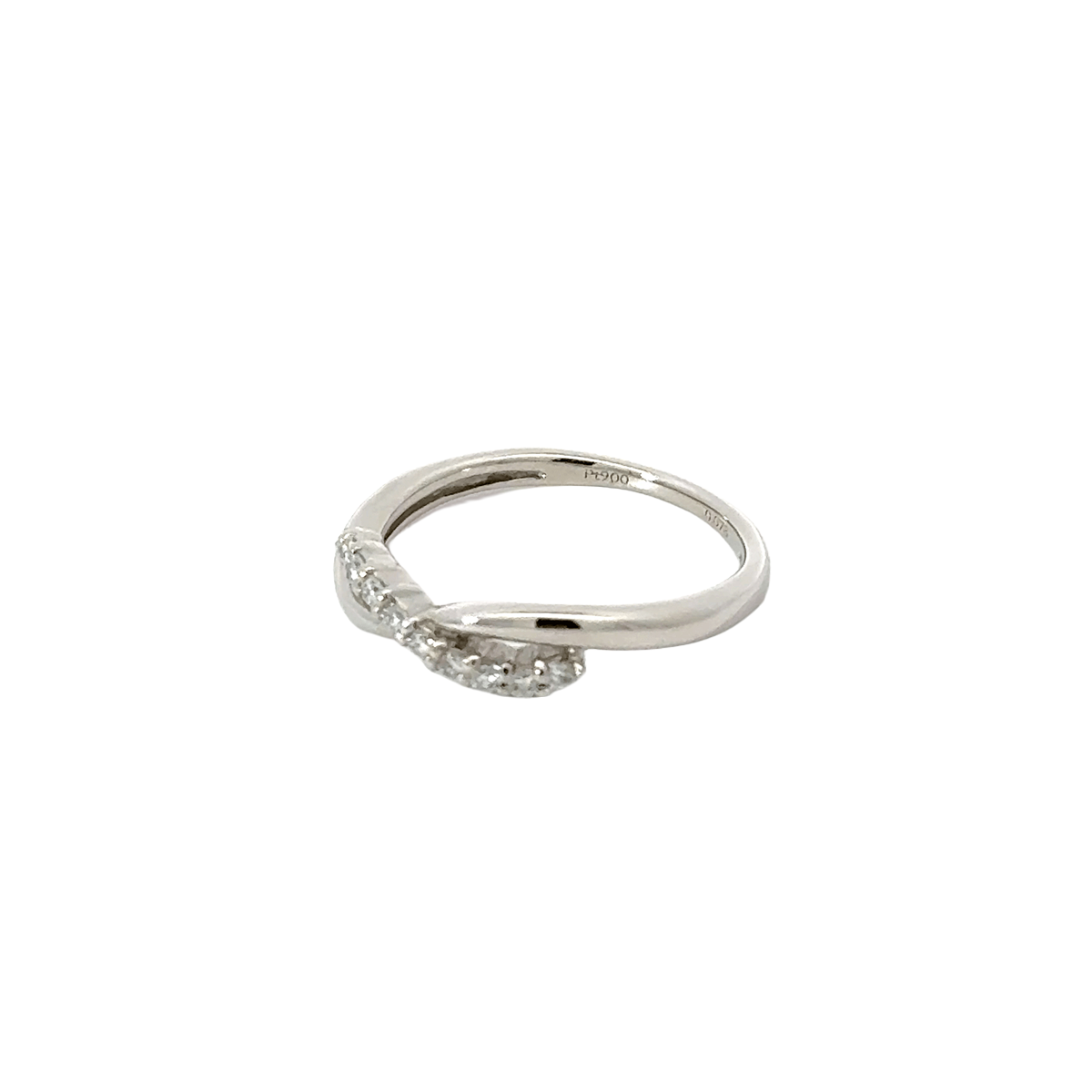 PT プラチナ ダイヤモンド ピンキーリング 0.078ct 指輪 [339]