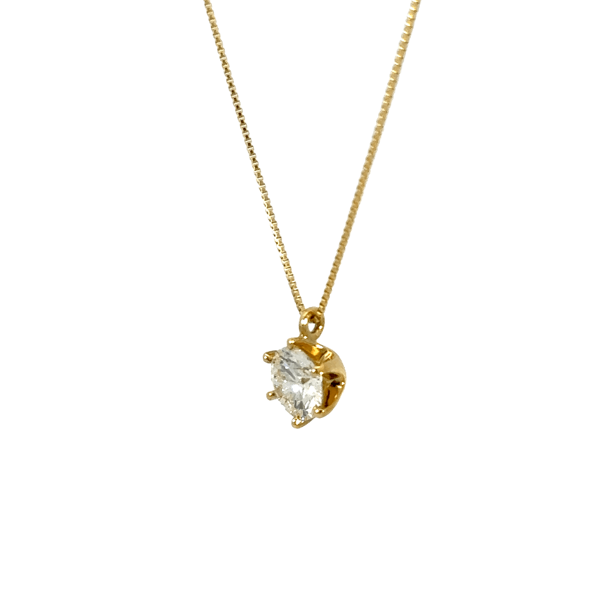 261.K18 一粒ダイヤモンドペンダント 【0.726ct】（中央宝石研究所鑑定書付）