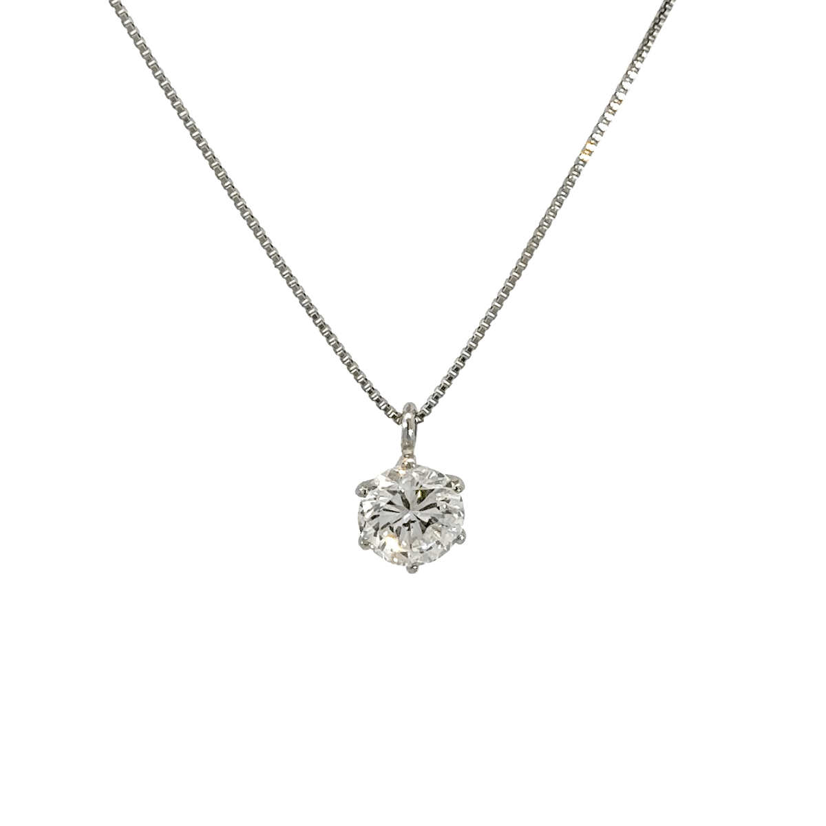 262.PT 一粒ダイヤモンドペンダント 【0.702ct】（中央宝石研究所鑑定書付）