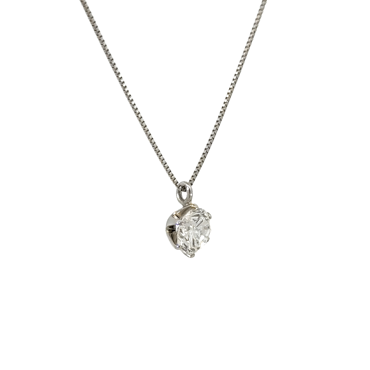 262.PT 一粒ダイヤモンドペンダント 【0.702ct】（中央宝石研究所鑑定書付）