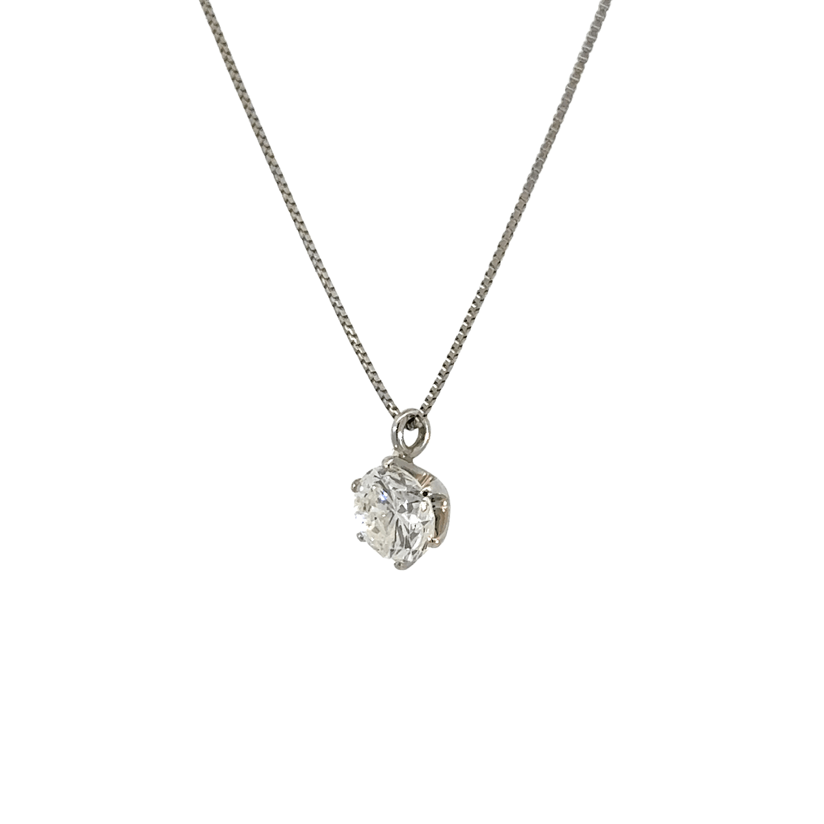 262.PT 一粒ダイヤモンドペンダント 【0.702ct】（中央宝石研究所鑑定書付）