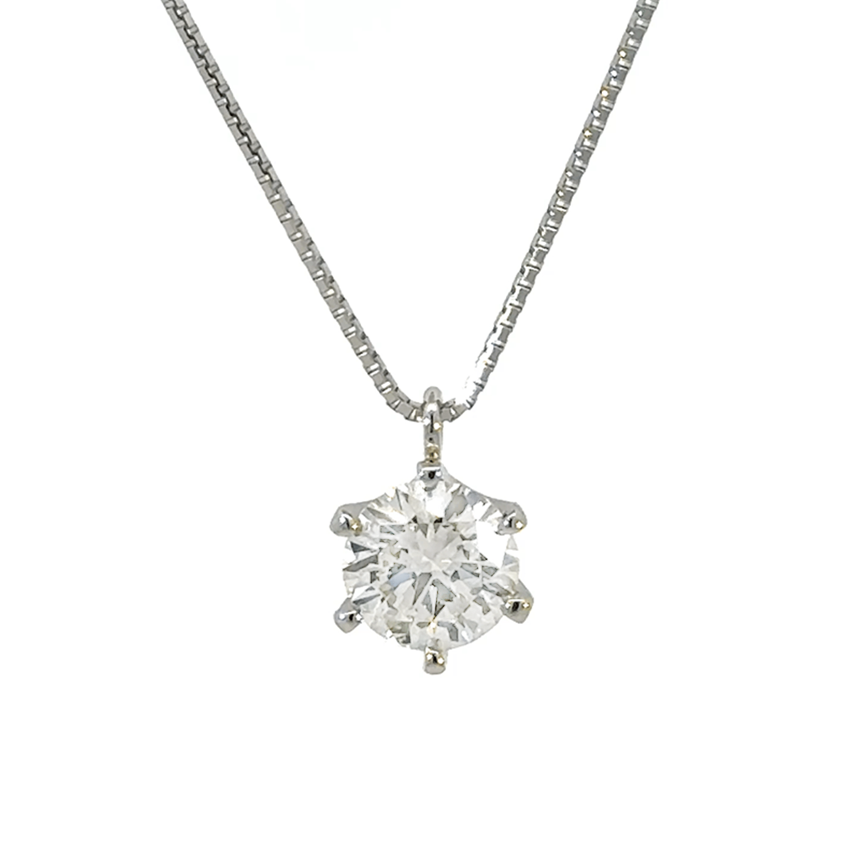 263.PT 一粒ダイヤモンドペンダント 【1.001ct】（中央宝石研究所鑑定書付）