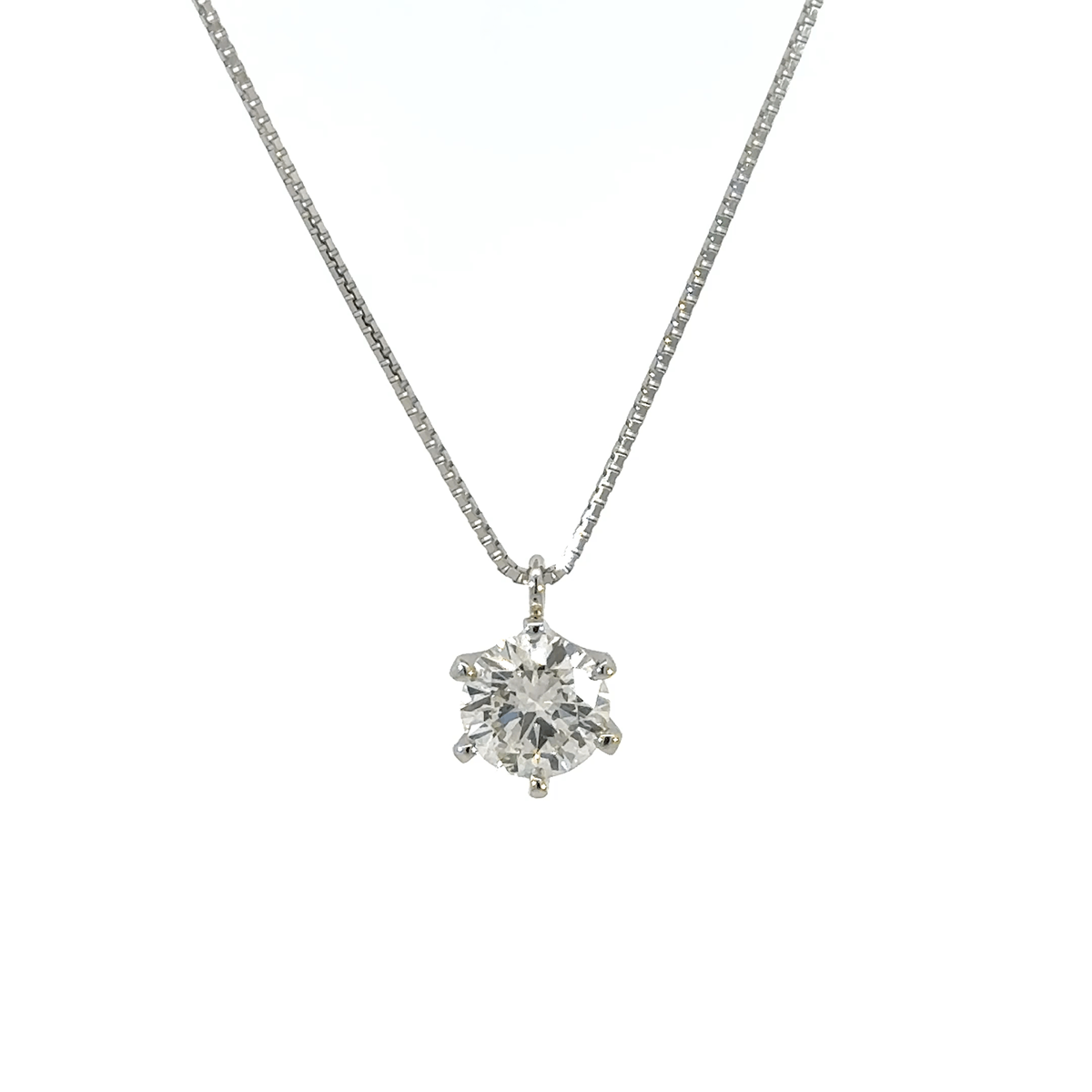 263.PT 一粒ダイヤモンドペンダント 【1.001ct】（中央宝石研究所鑑定書付）