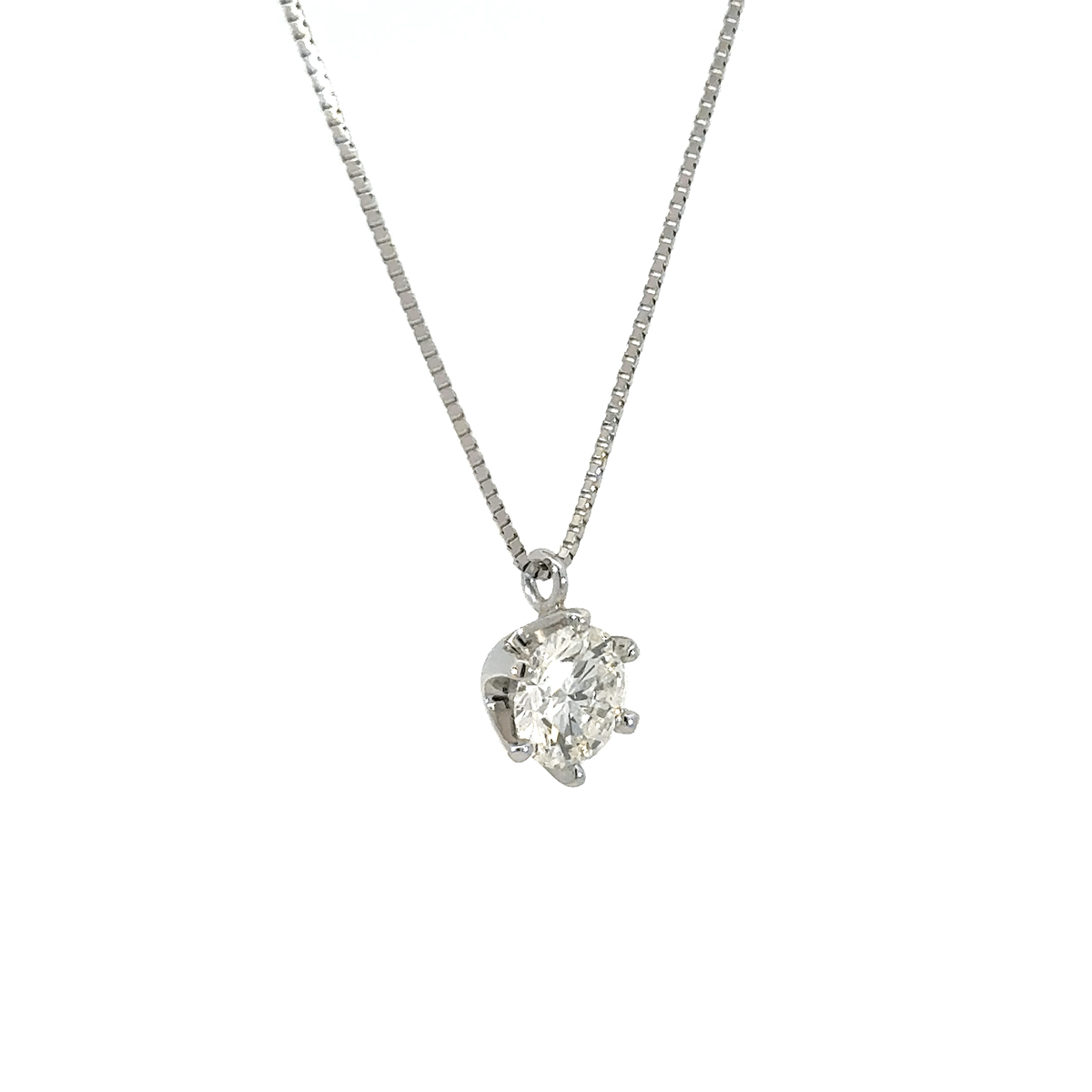 263.PT 一粒ダイヤモンドペンダント 【1.001ct】（中央宝石研究所鑑定書付）
