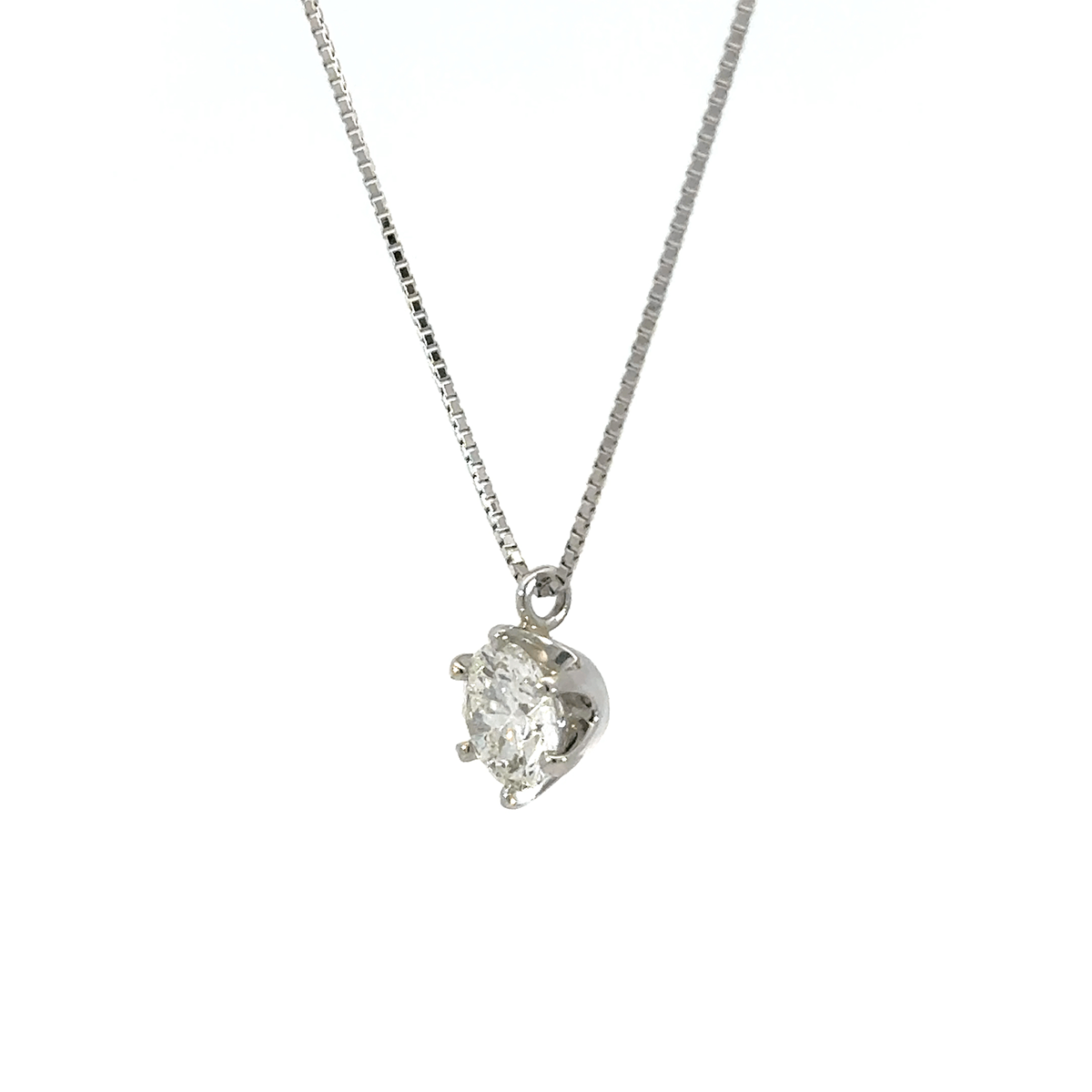 263.PT 一粒ダイヤモンドペンダント 【1.001ct】（中央宝石研究所鑑定書付）