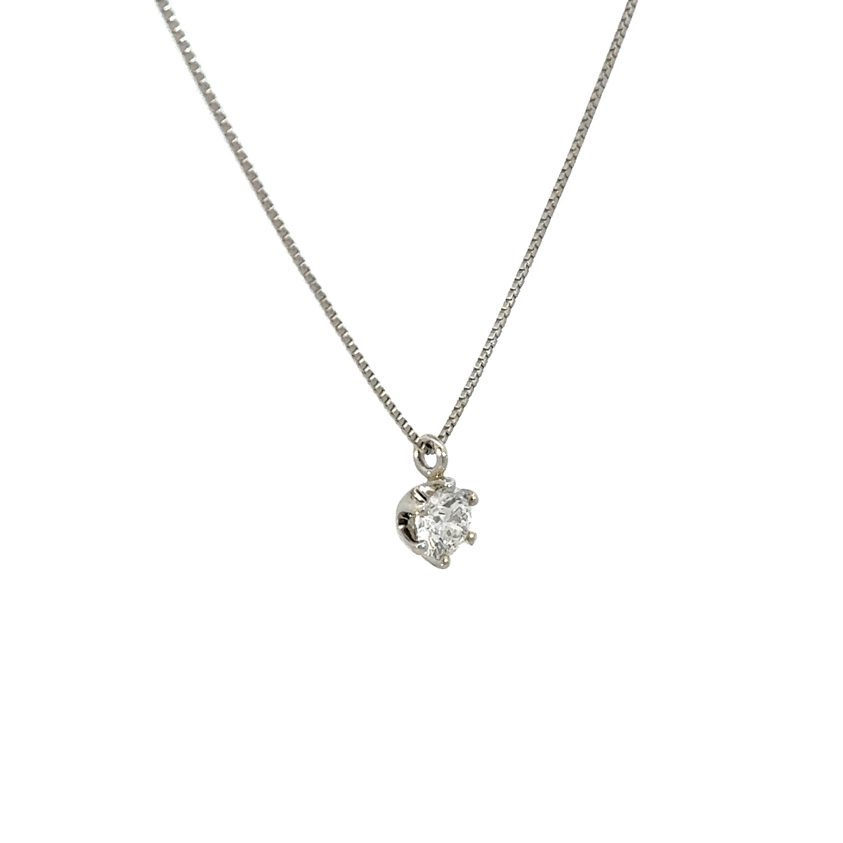 266.PT 一粒ダイヤモンドペンダント 【0.321ct】（中央宝石研究所鑑定書付）