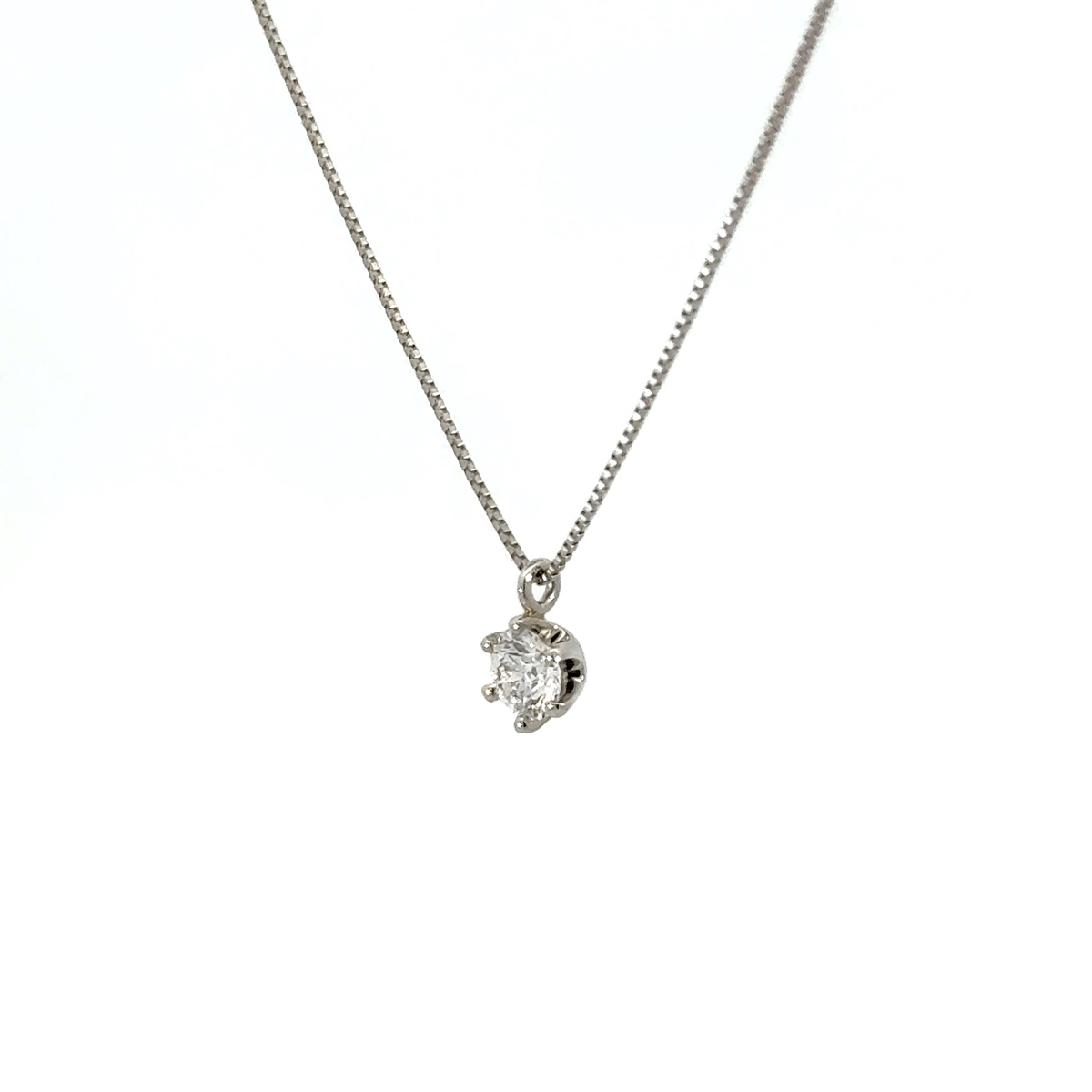 266.PT 一粒ダイヤモンドペンダント 【0.321ct】（中央宝石研究所鑑定書付）