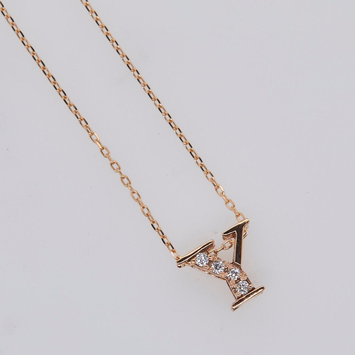 059 K18PG ダイヤモンド イニシャル ペンダント Y 0.03ct ダイヤモンド製品,ペンダント｜ダイヤモンド・カラーストーンの玉煌