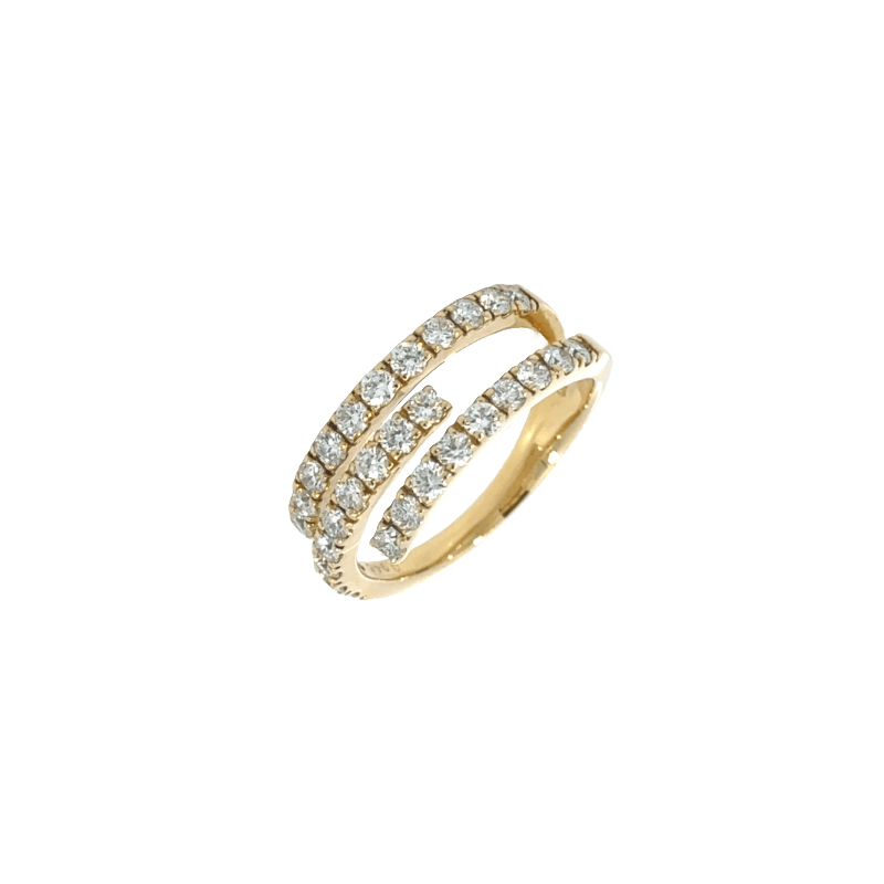 39. K18 デザインダイヤモンドリング 【0.946ct】(鑑別書付き)