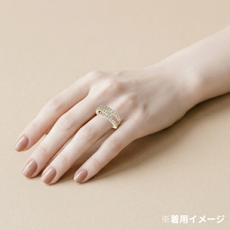 39. K18 デザインダイヤモンドリング 【0.946ct】(鑑別書付き)