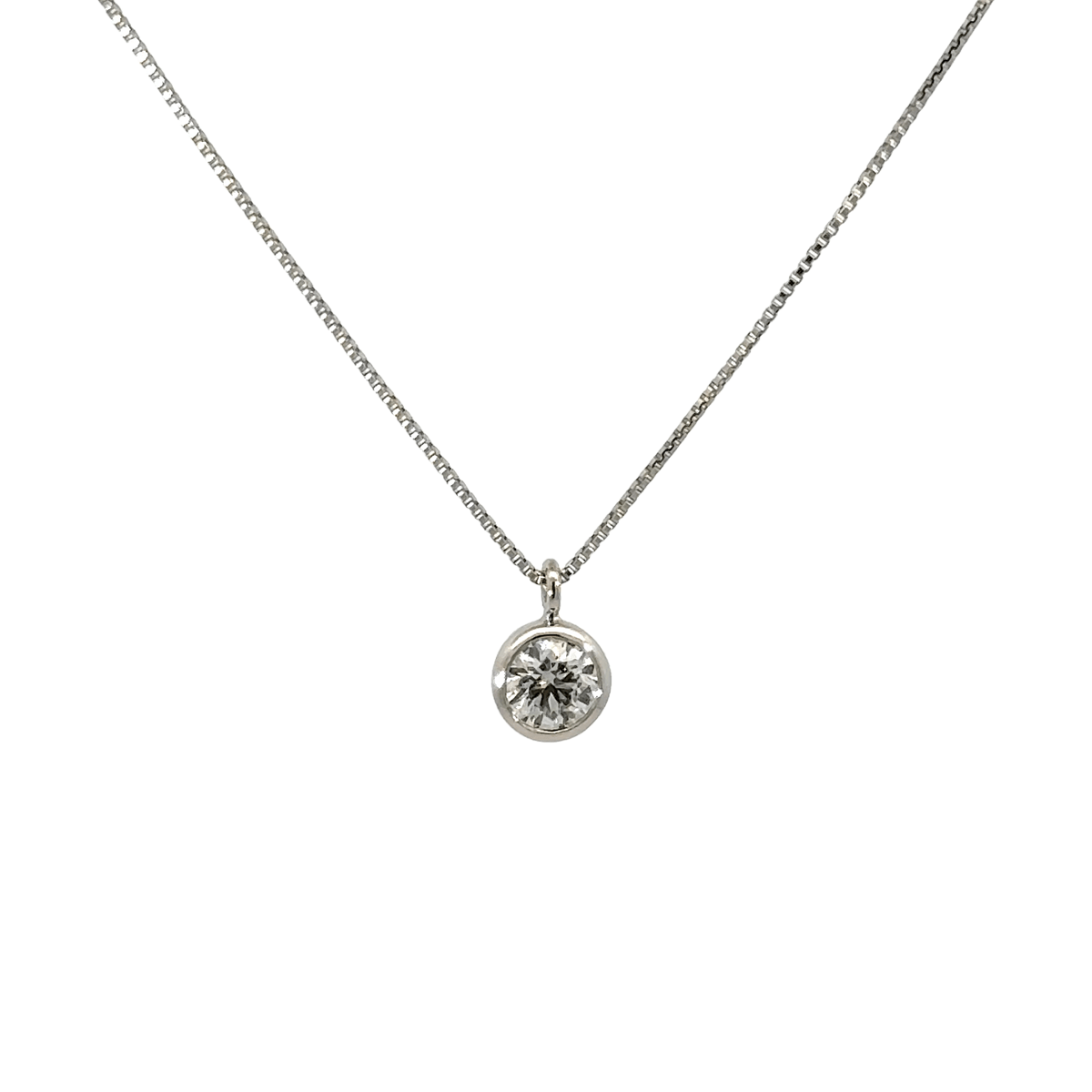271.PT 一粒ダイヤモンドペンダント 【0.219ct】（中央宝石研究所鑑定書付）