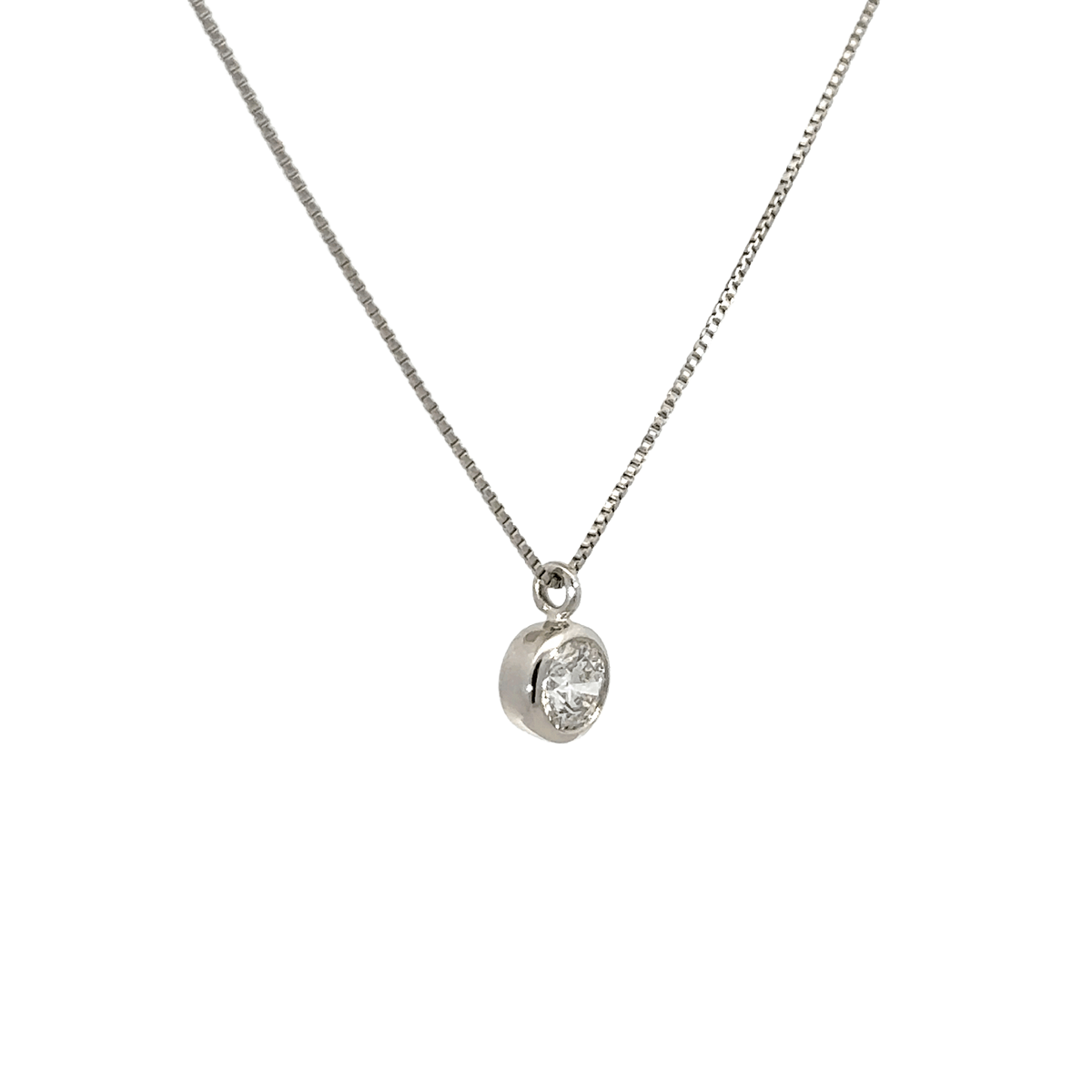 271.PT 一粒ダイヤモンドペンダント 【0.219ct】（中央宝石研究所鑑定書付）