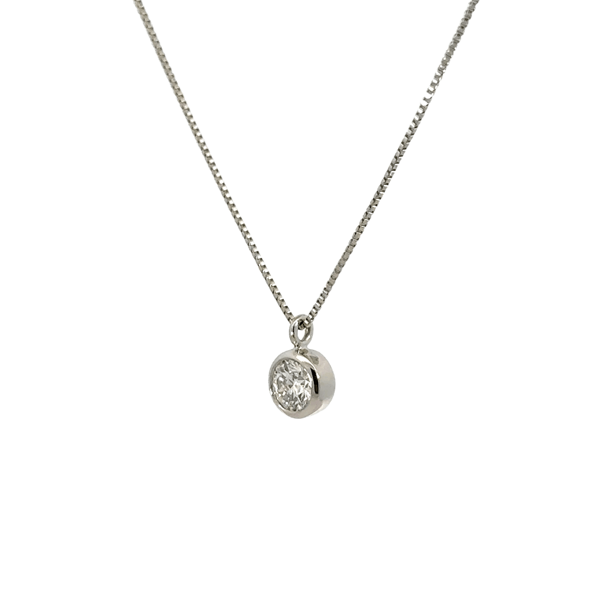 271.PT 一粒ダイヤモンドペンダント 【0.219ct】（中央宝石研究所鑑定書付）