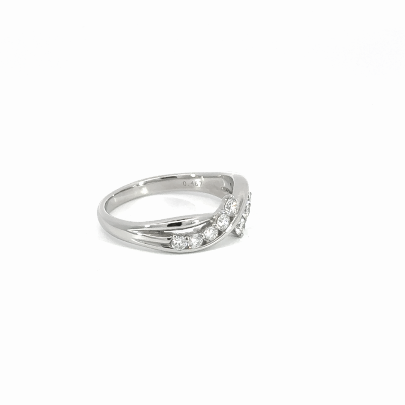 43. PT デザインダイヤモンドリング 【D0.467ct】(鑑別書付き)