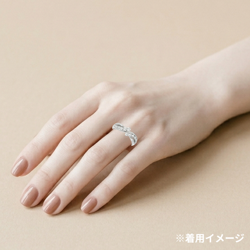 43. PT デザインダイヤモンドリング 【D0.467ct】(鑑別書付き)