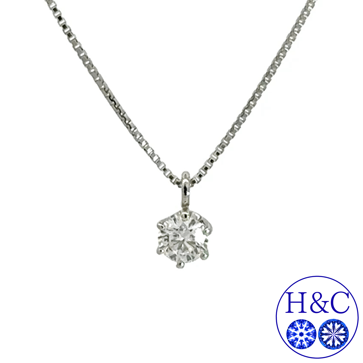 277.PT 一粒ダイヤモンドペンダント 【0.200ct】（中央宝石研究所鑑定書付）