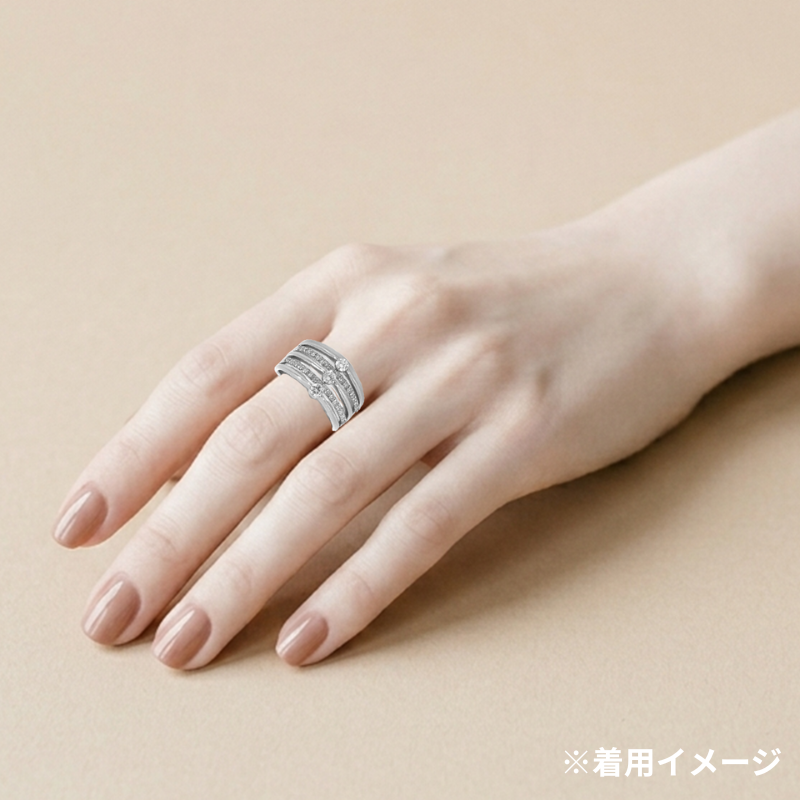 47. PT デザインダイヤモンドリング 【0.497ct】(鑑別書付き)