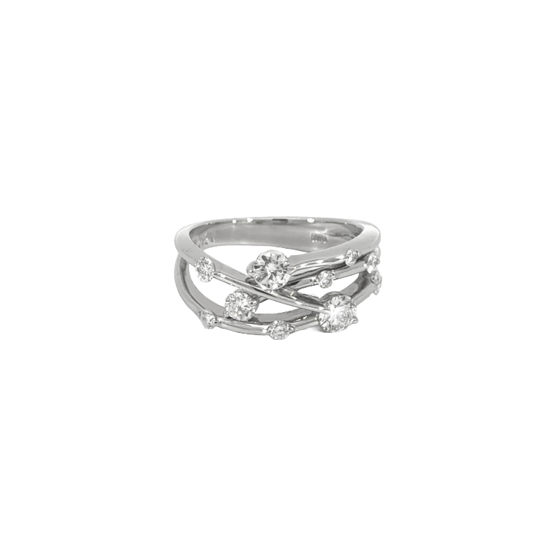 48. PT デザインダイヤモンドリング 【0.717ct】(鑑別書付き)