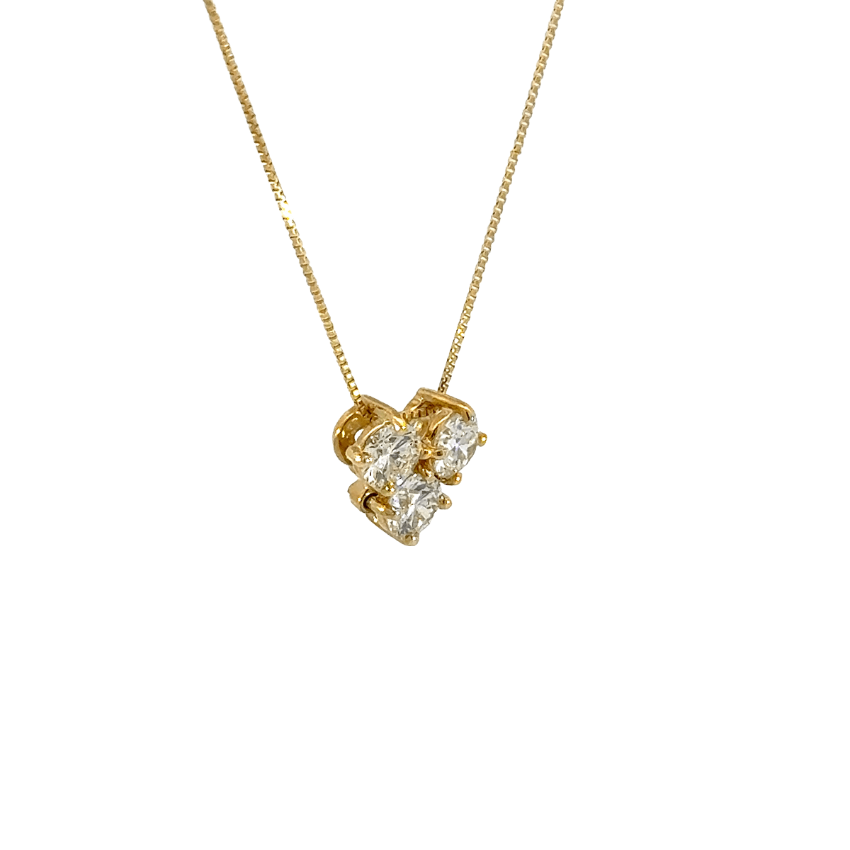 189.  K18 3EXHCスリーストーン(トリロジー)ダイヤモンドペンダント 【0.301/0.307/0.317ct】（中央宝石研究所鑑定書付）