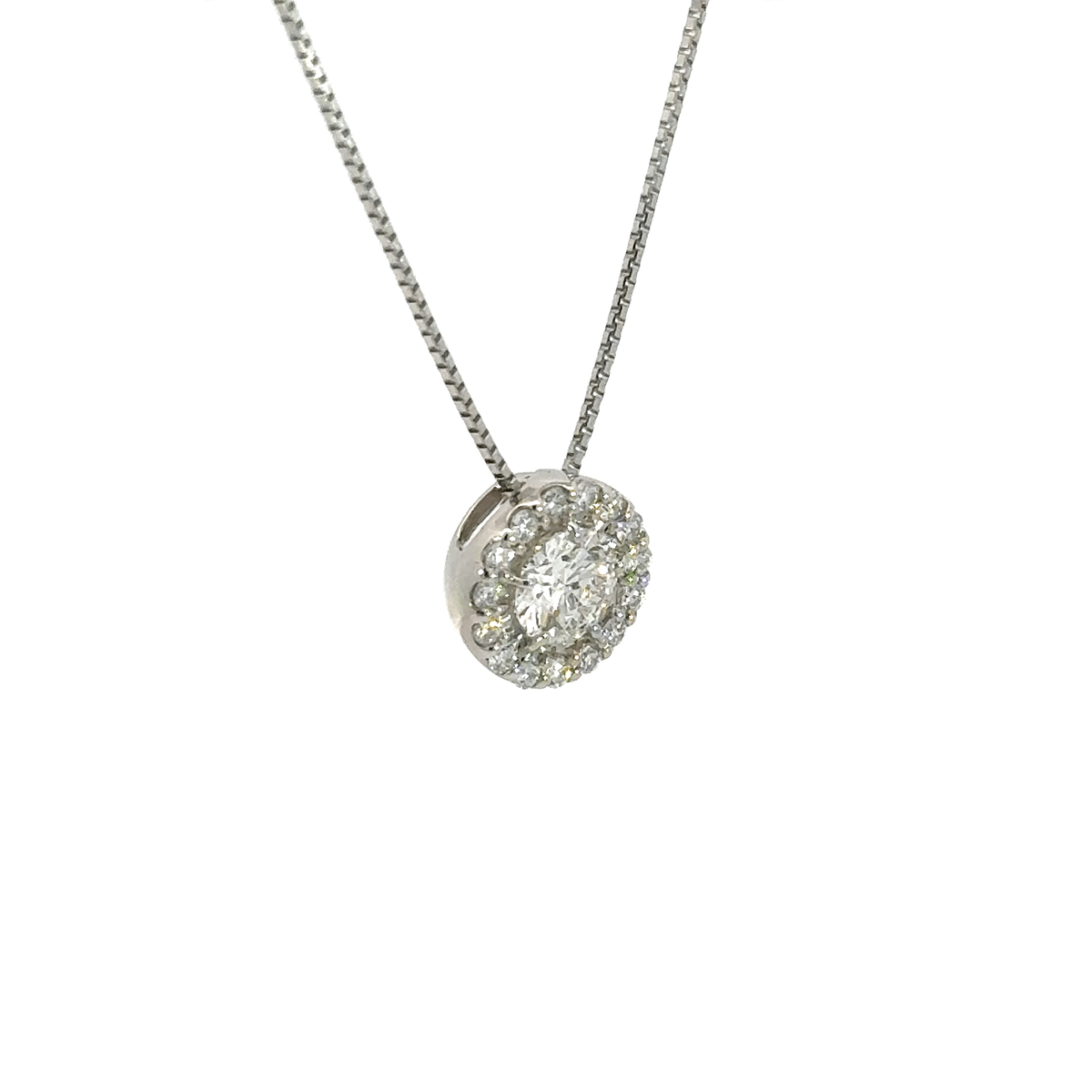 193.PT 3EXHC取巻きダイヤモンドペンダント 0.500ct（中央宝石研究所鑑定書付）