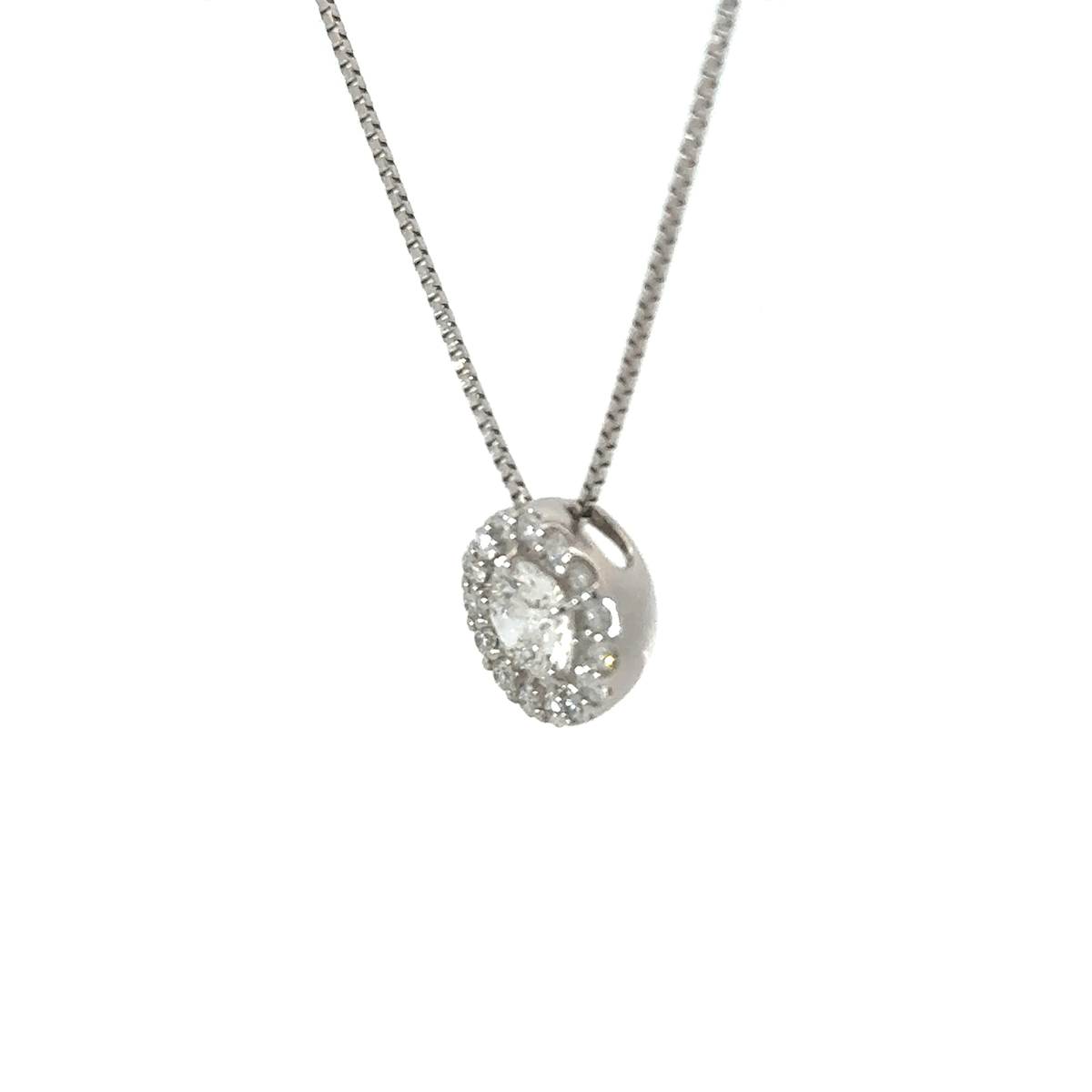 193.PT 3EXHC取巻きダイヤモンドペンダント 0.500ct（中央宝石研究所鑑定書付）