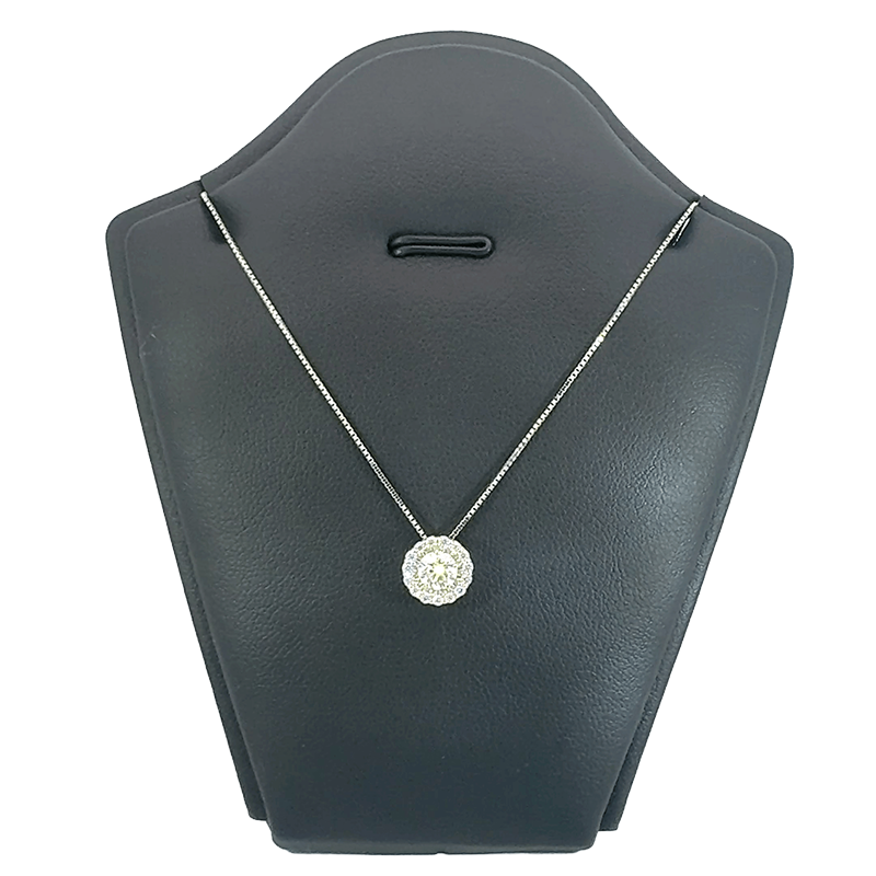 193.PT 3EXHC取巻きダイヤモンドペンダント 0.500ct（中央宝石研究所鑑定書付）