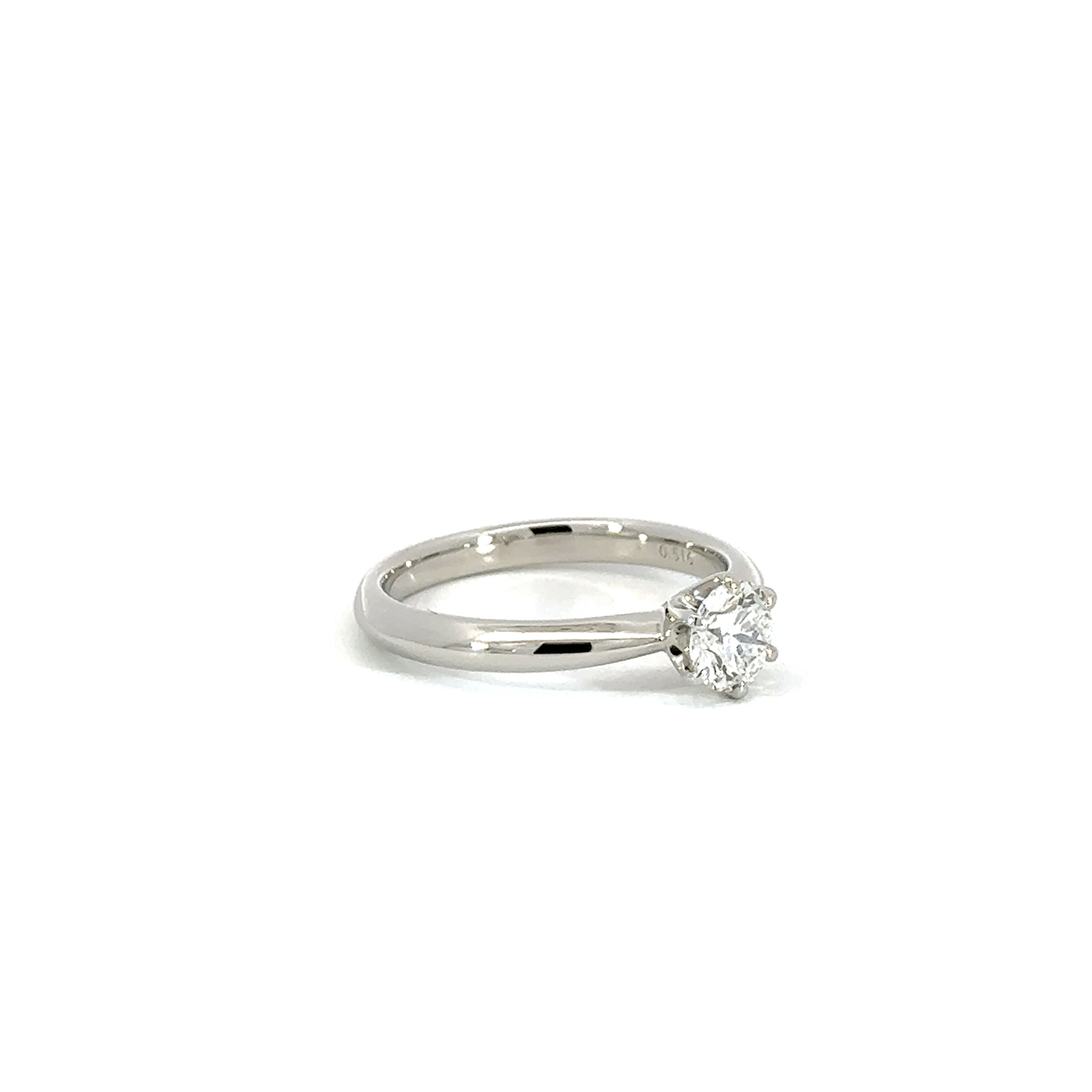 196.PT 3EXHC一粒ダイヤモンドリング 【0.516ct】(中央宝石研究所鑑定書付き)