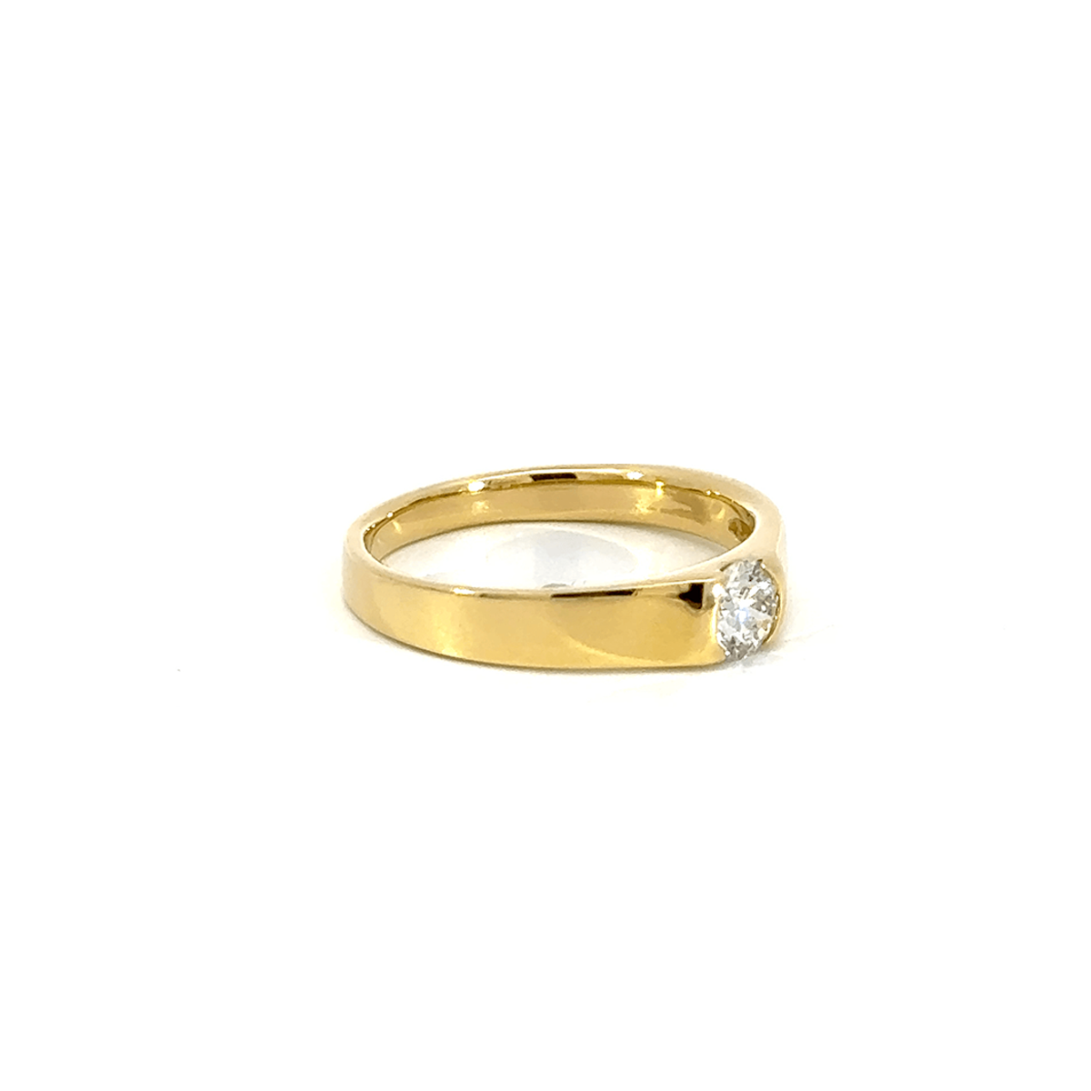 199.K18 3EXHC一粒ダイヤモンドリング 【0.319ct】(中央宝石研究所鑑定書付き)