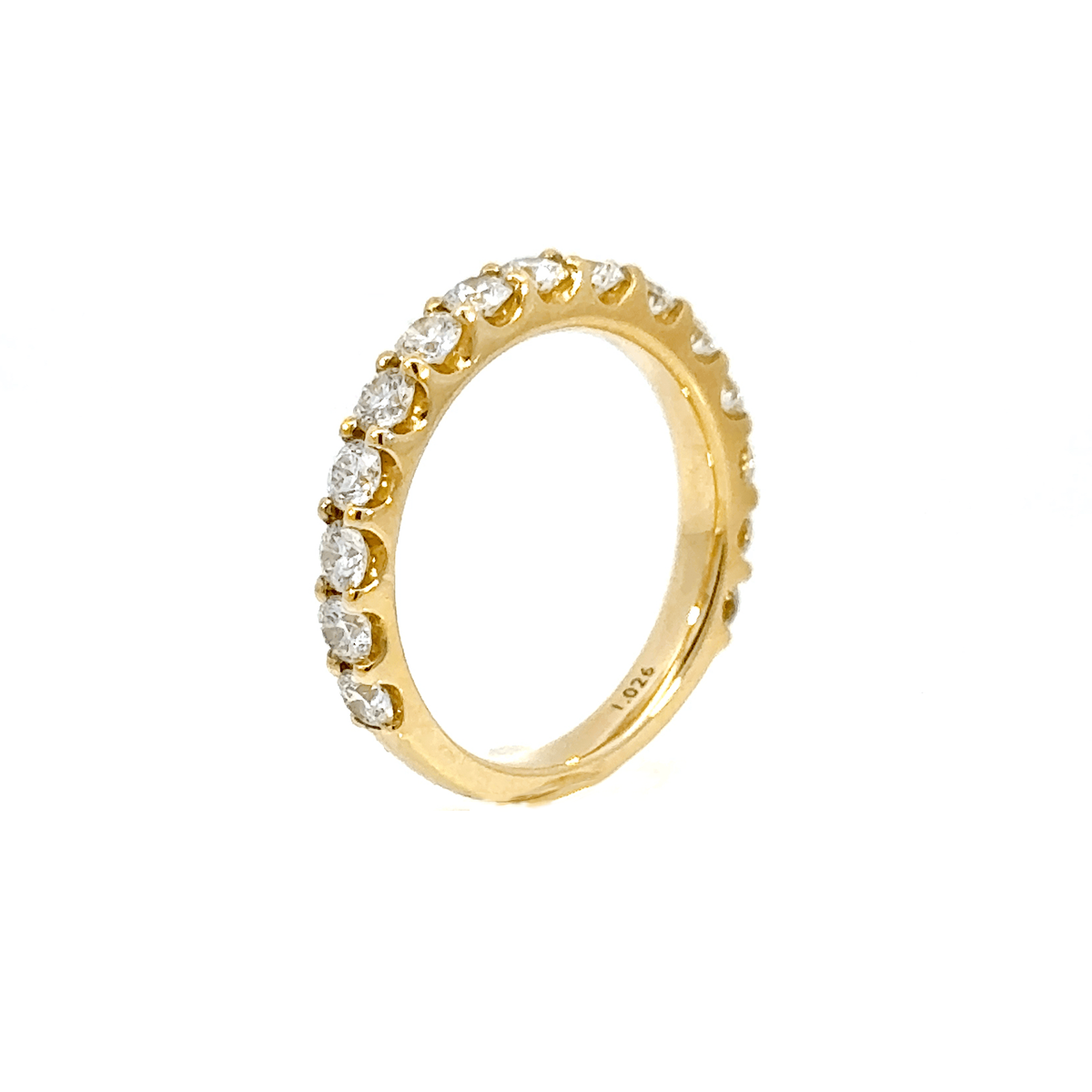 203.K18 3/4エタニティリング 【1.026ct】（H&C鑑別書付き)