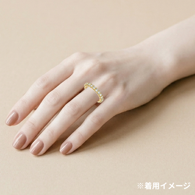 203.K18 3/4エタニティリング 【1.026ct】（H&C鑑別書付き)