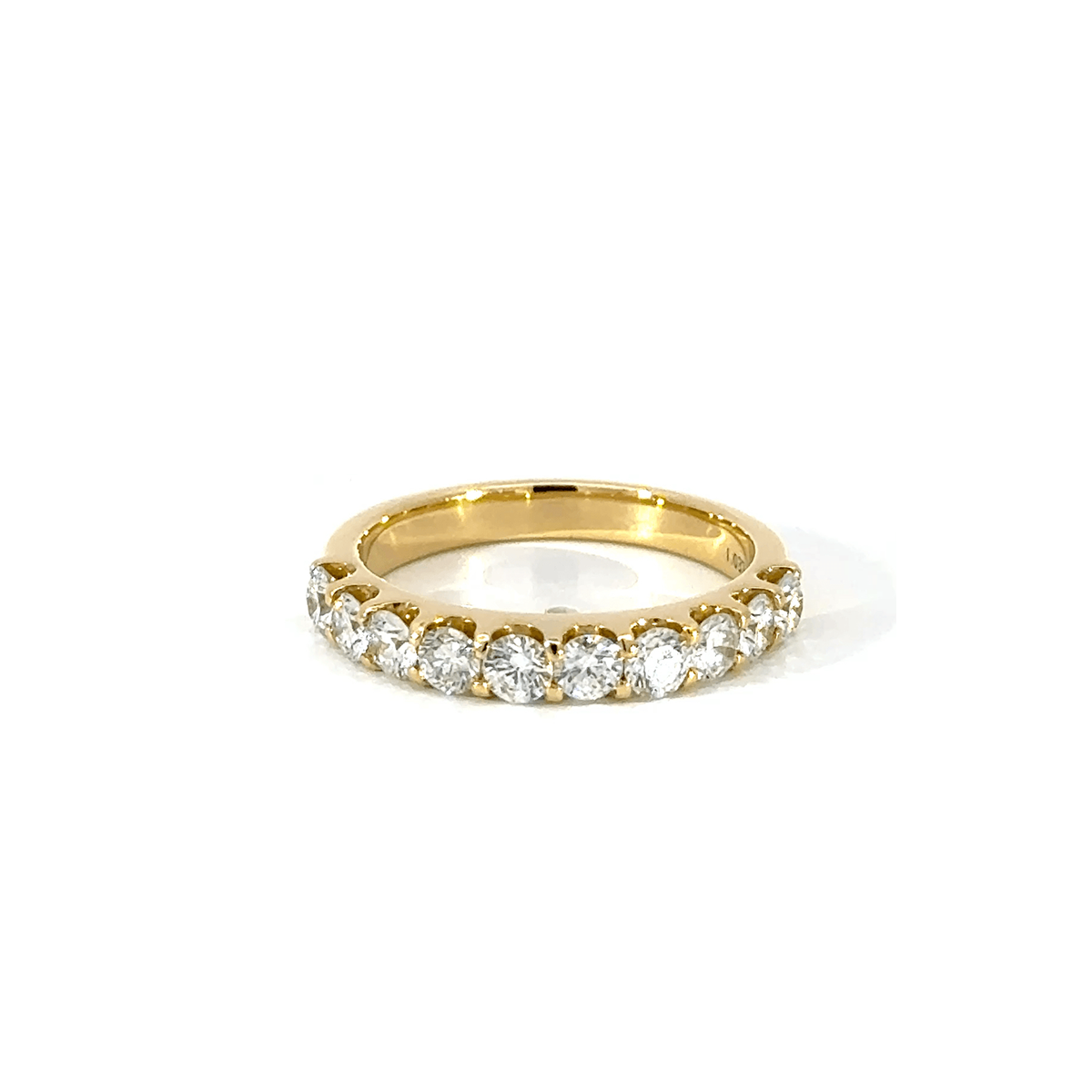 205.K18 ハーフエタニティリング 【1.032ct】（鑑別書付き)
