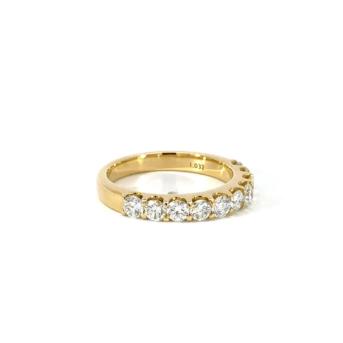 205.K18 ハーフエタニティリング 【1.032ct】（鑑別書付き)