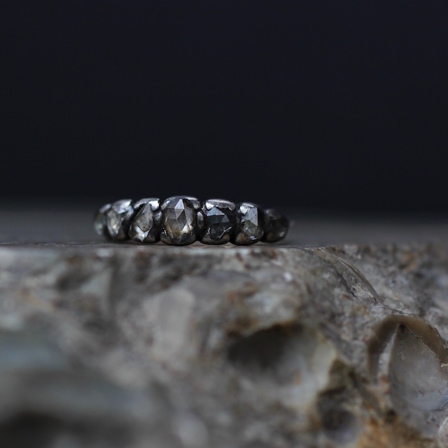 ジョージアン ダイヤモンド ハーフエタニティーリング