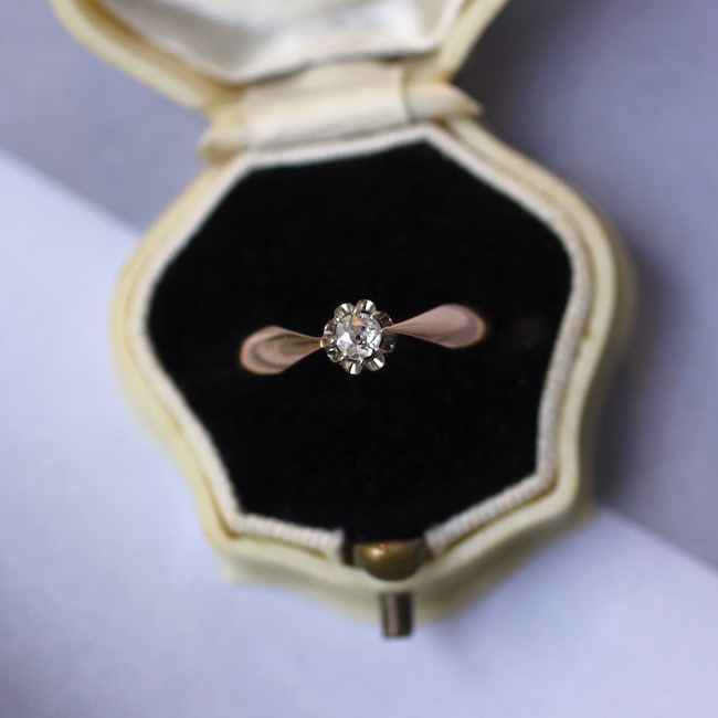 ダイヤモンド ソリティア リング 0.15ct ドイツ