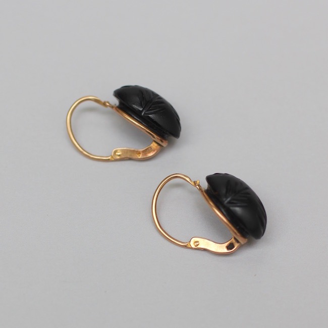 フランス　アンティーク　ジュエリー　ドルムーズ　ピアス　18k ゾウムシ FE-02 ドルムーズピアス 18K イエローゴールド フランス