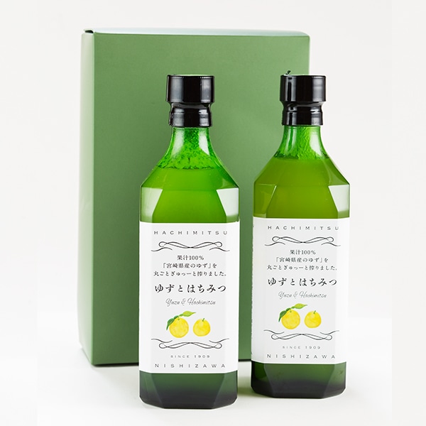 ゆずとはちみつ濃縮タイプ（500ml×2本入）ギフト箱入り