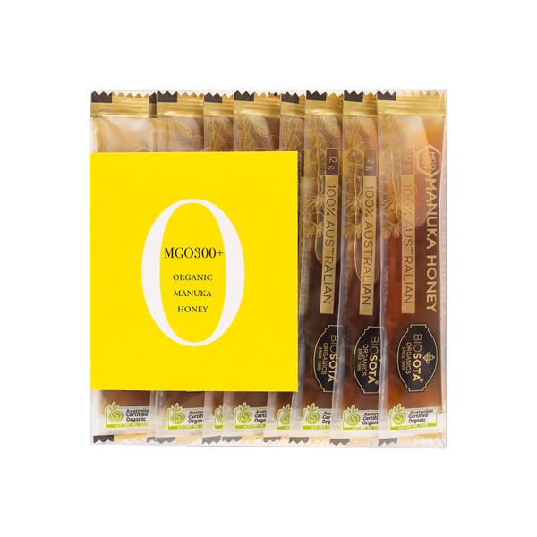 BIOSOTA オーストラリア産オーガニックマヌカハニーMGO300＋ 12g×30本入