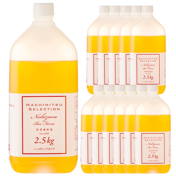 ハンガリー産アカシアはちみつ2.5kg（ポリ容器入り）12本セット【ラッピング不可】