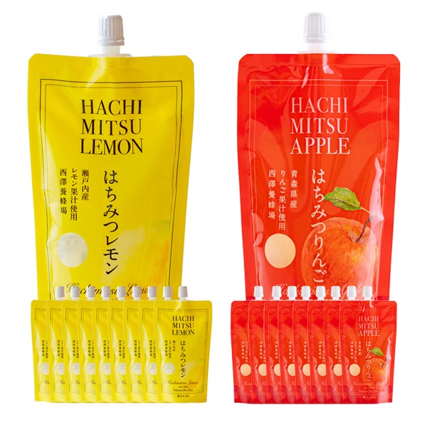 はちみつりんご＆はちみつレモンドリンク195g 20袋ギフト｜蜂兵衛館