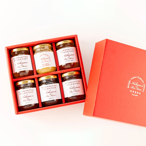 6種類の味を食べ比べ 純粋はちみつ世界紀行（110g×6本）